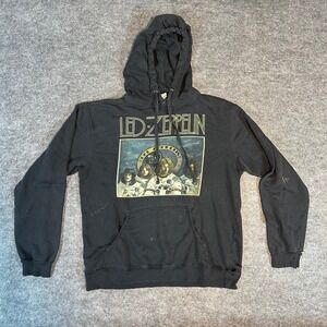 THRASHED 2005 Led Zeppelin‎ World Tour Graphic Hoodie Mens Size Large